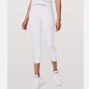 Lululemon All The Right Places Crop II *23 White Double Lined, Size 8